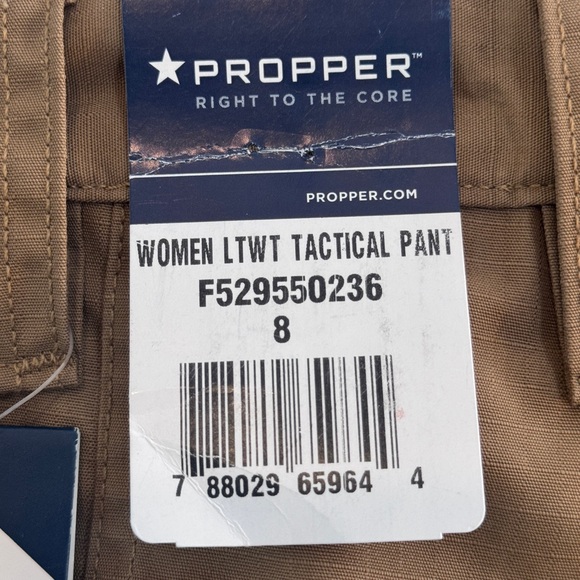 Propper NWT Women's Tan ulnhemmed Tactical Pants size 8 - Picture 10 of 15